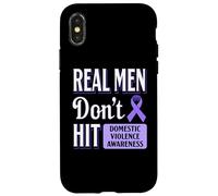 Cinta morada de conciencia contra el abuso contra la violencia doméstica Carcasa para iPhone X/XS