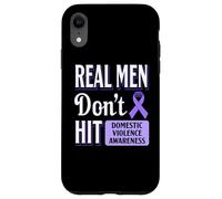 Cinta morada de conciencia contra el abuso contra la violencia doméstica Carcasa para iPhone XR