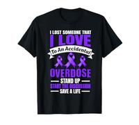 Cinta Morada de Conciencia sobre Sobredosis I Lost Someone I Love Camiseta