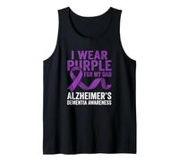 Cinta Morada de concienciación sobre la Demencia de Alzheimer para el Apoyo de papá Camiseta sin Mangas