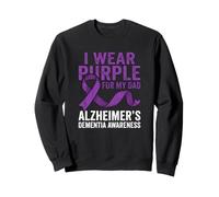Cinta Morada de concienciación sobre la Demencia de Alzheimer para el Apoyo de papá Sudadera