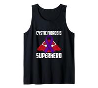 Cinta Morada de superhéroe Guerrero de Fibrosis quística Camiseta sin Mangas