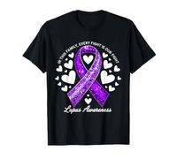Cinta morada del mes de la concienciación sobre el lupus Cada pelea es nuestra lucha Camiseta