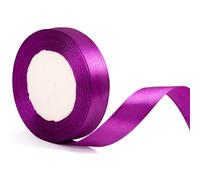 Cinta morada oscura de 20 mm de ancho, cinta morada de Halloween de 22 metros, adecuada para embalaje de regalos de Halloween, pasteles, accesorios para el cabello, decoración de automóviles de boda