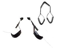 Cinta multifuncional de yoga de nailon negro, cinta de apoyo para ejercicios, reforzada para evitar que se deshilache, apta tanto para el gimnasio como para uso doméstico