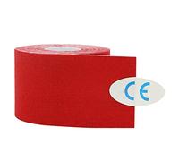 Cinta Muscular, Funciones Fuertes Cinta Deportiva Adhesiva Elástica Cinta Muscular Deportiva Pegamento Corrugado Al Agua para Placas Deportivas para Natación Y Fitness en Interiores(rojo)