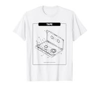 Cinta - Music Makes My Heart Beat (Retro Cassette Graphic) Camiseta