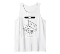 Cinta - Music Makes My Heart Beat (Retro Cassette Graphic) Camiseta sin Mangas