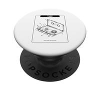 Cinta - Music Makes My Heart Beat (Retro Cassette Graphic) PopSockets PopGrip Adhesivo