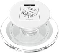 Cinta - Music Makes My Heart Beat (Retro Cassette Graphic) PopSockets PopGrip para MagSafe