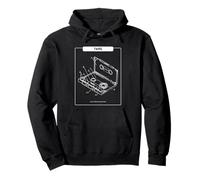 Cinta - Music Makes My Heart Beat (Retro Cassette Graphic) Sudadera con Capucha