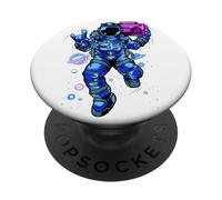 Cinta musical Astronauta EDM Rave BPM Addict Sober Raver PLUR PopSockets PopGrip Adhesivo