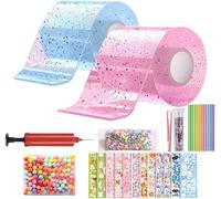 Cinta Nano De Doble Cara, Cinta De Burbujas Que Sopla, Juguete De Cinta De Nano Burbujas, Kit De Burbujas De Nano Cinta para Navidad, Cinta De Burbujas Que Sopla para Niños, Juguete De Cinta Elástica