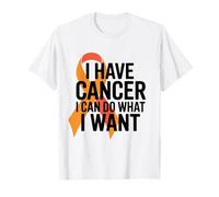 Cinta Naranja para concientización I Have Cancer I Can Do What I Want Camiseta