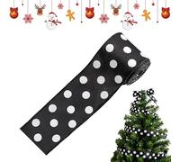 Cinta negra y blanca - DIY Seasonal Decoration - Holiday Wrapping Ribbons | for Mantelpieces Art Teachers Enthusiasts Wedding Party Favors Scrapbooking Bow Making Interior Designers