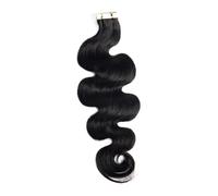 Cinta ondulada for el cuerpo en extensiones de cabello humano, extensiones sueltas negras naturales for mujeres, pegamento Invisible Remy de doble cara en extensiones de cabello(22 inch,20 pcs 50g)