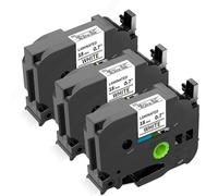 Cinta Oozmas Compatible con Brother TZe-241 Negro sobre Blanco 18mm x 8m