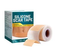 Cinta para cicatrices de silicona, Rollo de cinta adhesiva para cicatrices de silicona, silicona avanzada tecnología reutilizable y versátil cómodo para cicatrices quirúrgicas cicatrices cortes,