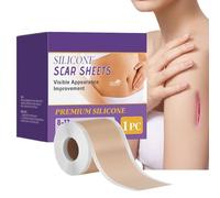 Cinta para cicatrices | Hojas de cicatriz de silicona para después de una cesárea abdominoide Cuidado Queloide | Tiras de eliminación quirúrgica, rollo de silicona suave, ayuda de recuperación