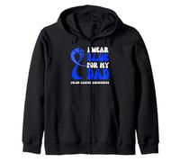 Cinta para concienciación sobre el cáncer de Colon con Texto en inglés I Wear Blue For My Dad Sudadera con Capucha
