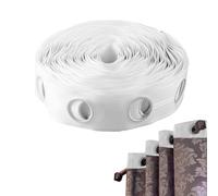 Cinta para Cortinas de 10 m, 60 Agujeros, Redonda de 42 mm, Anti-UV, Plegable, de Polipropileno, con Ojales para Cortinas, Ideal para el hogar y la Oficina.