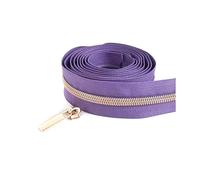 Cinta para cremallera de 5 metros, tamaño 5# con deslizadores, para costura decorativa de bolsos y prendas,Color4,5 metros