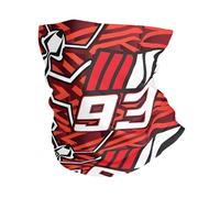 Cinta para el cuello con la número 93 de carreras de motocicletas, pañuelo y máscara de poliéster y multifuncional, adecuado para hombres como para mujeres, ideal para actividades al aire libre