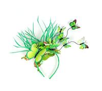 Cinta para el pelo con diseño de espadas y mariposas de plástico para el pelo, para tenis, para hombre (verde, talla única)
