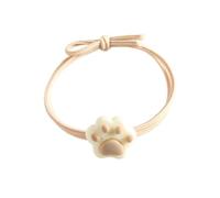 Cinta para el pelo con diseño de huellas de dibujos animados de princesa en tamaño grande, soporte para cola de caballo