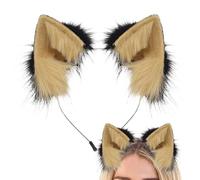 Cinta para el pelo de orejas de gato adulto | Tocado de cosplay de felpa - diadema decorativa con orejas de animales - para mujeres niñas estudiantes jóvenes adultos creadores de contenido Halloween