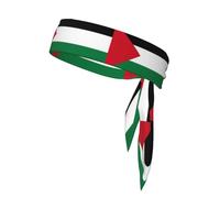 Cinta para el sudor con estampado de la bandera del Estado de Palestina para mujer, diadema deportiva para hombre, banda transpirable para el sudor para yoga, entrenamiento