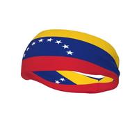 Cinta para el Sudor con la Bandera de Venezuela, Ligera, elástica, Transpirable y Que Absorbe la Humedad, para Hombres y Mujeres.
