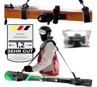 Cinta para esquís BerryKing, con correa ajustable para llevarlos al hombro y cierres de velcro. Accesorio para las vacaciones de invierno para niños y adultos