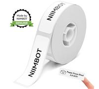 Cinta para etiquetadora NIIMBOT D11 de 0.47 pulgadas y 1.6 pulgadas, papel de impresión de etiquetas adaptado, estándar laminado, cinta de etiquetado de oficina, repuesto para máquina de etiquetas de
