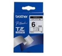 Cinta para impresora de etiquetas Brother Black on White Gloss Laminated Tape 6mm TZ