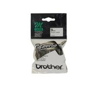 Cinta para impresora de etiquetas Brother MK221 Negro sobre blanco 9 mm x 8 m
