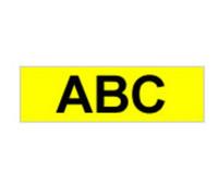 Cinta para impresora de etiquetas Brother Strong Adhesive Gloss Laminated 9mm Black/Yellow TZ