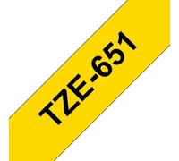 Cinta para impresora de etiquetas Brother TZe-651 Amarillo 24mm x 8m