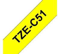 Brother TZe-C51 cinta para impresora de etiquetas Negro sobre amarillo fluorescente