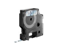 Cinta para impresora de etiquetas DYMO D1 6 mm x 7 m poliéster negro sobre transparente