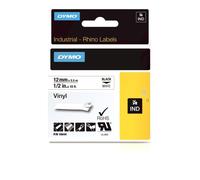 Cinta para impresora de etiquetas DYMO Vinilo IND 12mm x 5,5m Negro sobre blanco