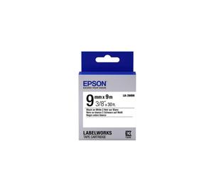 Cinta para impresora de etiquetas Epson LK-3WBN 9 mm 9 m negro sobre blanco