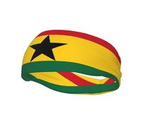 Cinta para la Cabeza con la Bandera de Ghana, Unisex, Transpirable y de Secado rápido, Ideal para Fitness, Yoga y Otros Deportes.