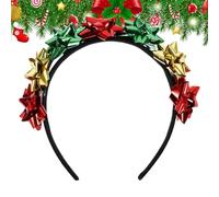 Cinta Para La Cabeza De Navidad - Accesorio Festivo para Fiestas,Diadema de Navidad en los Colores Rojo Verde y Dorado,Para Madre Novia Compañeros de Clase Cosplay Espectáculo Escolar Reunión