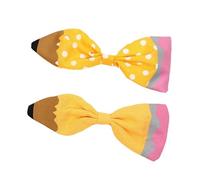 Cinta para la cabeza del profesor, cinta para la cabeza con lápiz | Linda pinza para el pelo con un nudo de lápiz amarillo, accesorio de peluquería para el año escolar, bonito tocado para estudiantes
