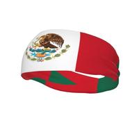 Cinta para la Cabeza Deportiva con la Bandera de México, Unisex, Transpirable y de Secado rápido, Ideal para Fitness, Yoga y Otros Deportes.