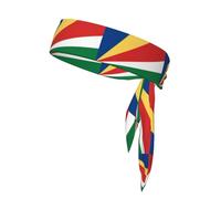 Cinta para la Cabeza Deportiva Unisex con la Bandera de Seychelles, Cinta Absorbente para Atar, Adecuada para Fitness, Deportes, Correr, Ciclismo, Senderismo y Yoga.