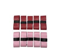 Cinta para mango de raqueta 10 piezas Original Overgrip antideslizante banda for el sudor for raqueta empuñaduras Padel absorción de impacto cinta agarre accesorios entrenamiento(Red Pink 10pcs)