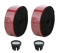 Cinta para manillar de bicicleta, cinta de manillar con agarre curvado y transpirable para bicicletas de carretera, envoltura antideslizante y amortiguadora para el manillar, (negro rojo)