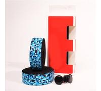 Cinta para manillar de bicicleta con absorción de golpes antideslizante para bicicletas de carretera y montaña, material flexible de poliuretano EVA en colores degradados, blanco y azul (negro)